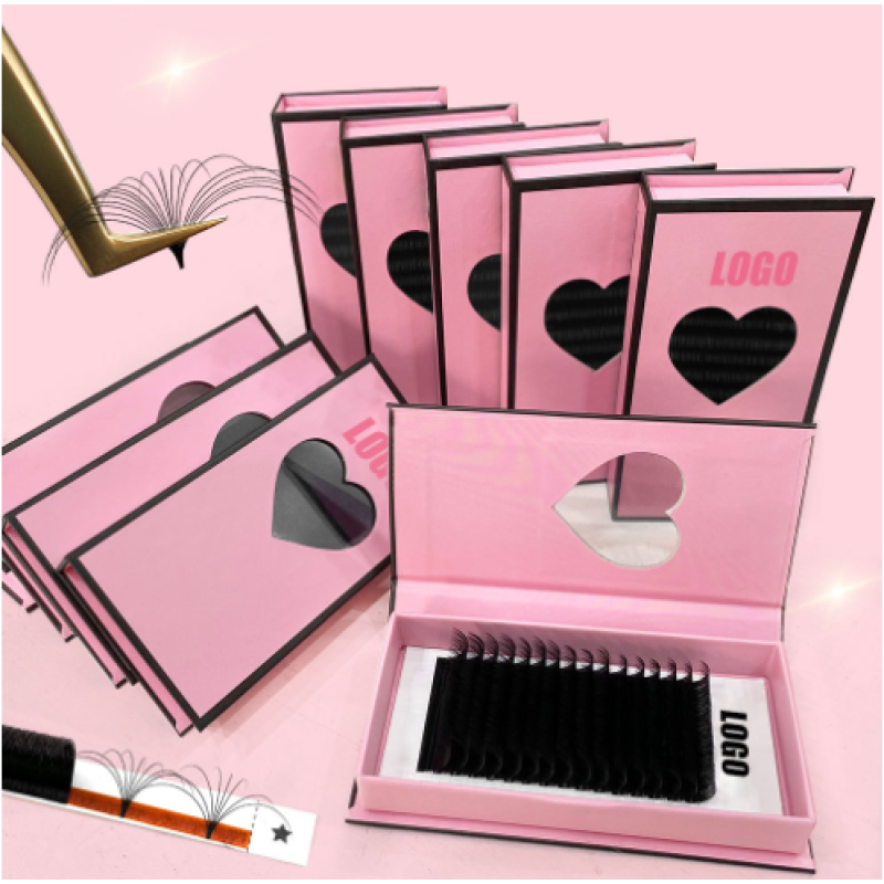 Eyelash Extension Manufacturer - OEM Matte Black Fluffy Cashmere Mix Volume