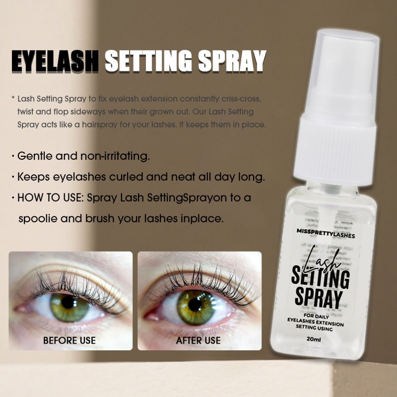 Eyelash Setting Spray Supplier - OEM Custom Logo 24 Hour Durability Neat Curls