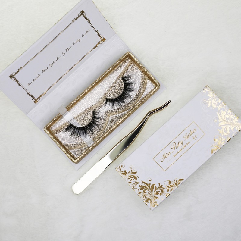 Eyelash Packaging Supplier - OEM Gold Square Luxury Butterfly Lash Box