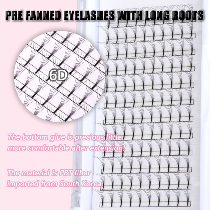 Premade Fans Factory - OEM Long Stem 2D-10D 0.05-0.10mm C-LM Curl