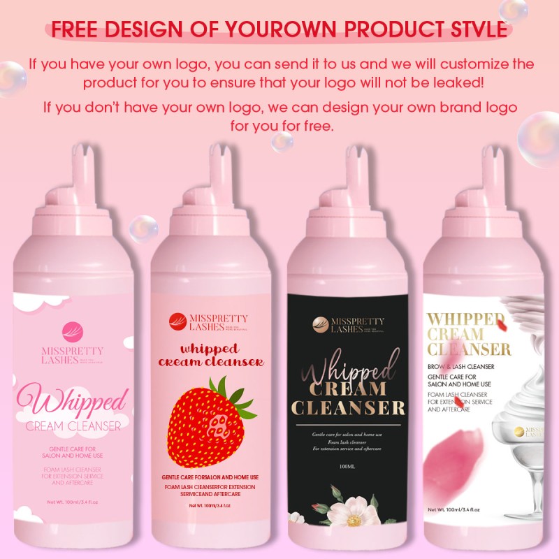 Lash Shampoo Manufacturer - OEM Pink Strawberry Foam Effective Cleaning Remover