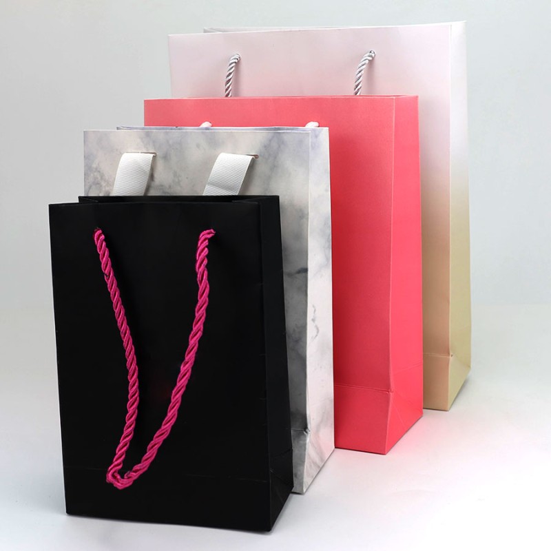 Paper Bags Manufacturer - OEM Personalized Die Cut Handle Tote Pink