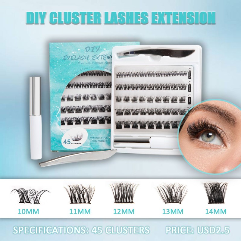 Eyelash Extension Factory - Wholesale 3D Fluffy Mink Human Hair Colorful