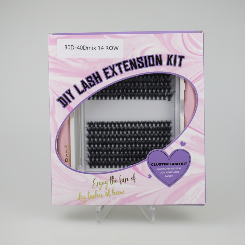 Eyelash Kit Manufacturer - OEM Winged Style Fur Cluster Ribbon Pre Cut