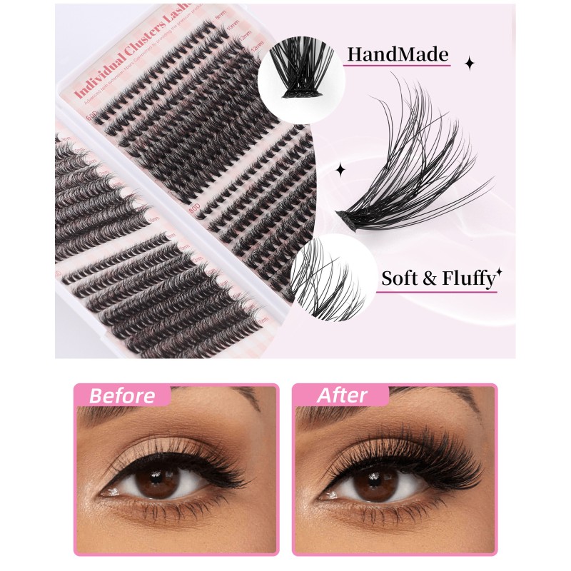 Eyelash Extension Supplier - Wholesale New DIY Single Cluster Set 640 Mixed