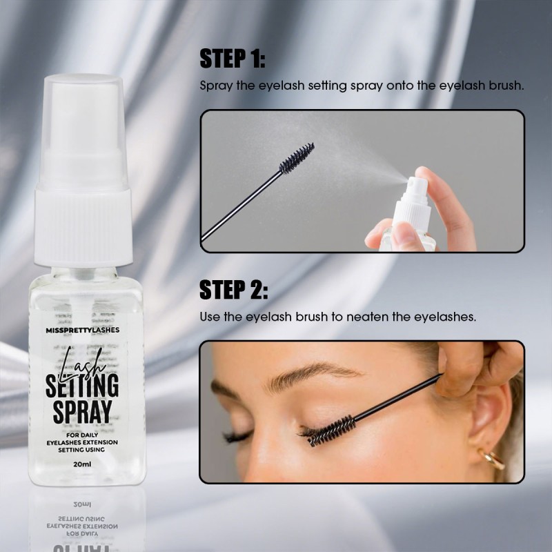 Eyelash Setting Spray Supplier - OEM Custom Logo 24 Hour Durability Neat Curls