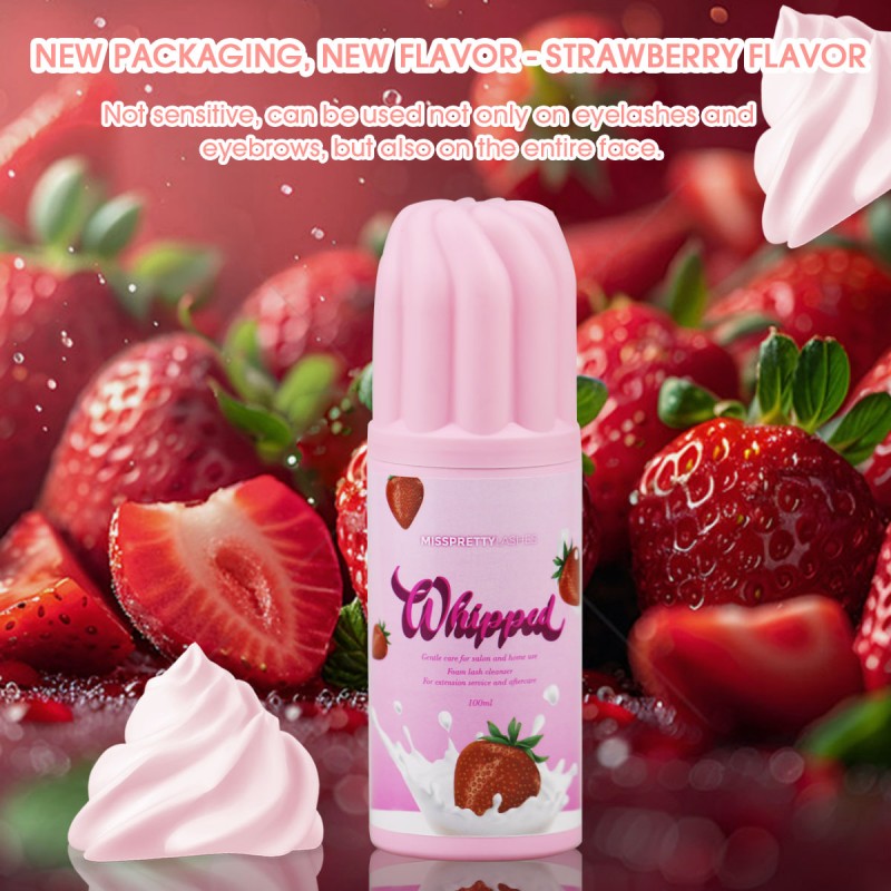Lash Shampoo Supplier - Wholesale Vegan 100ml Strawberry Mousse Eco Friendly