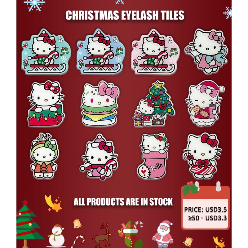 Lash Tile Factory - OEM Christmas Bubble Girl Pink Extension Holder Tray