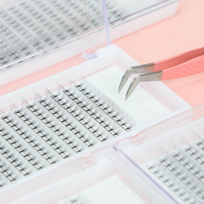 Premade Fans Supplier - OEM Private Label 3D-14D Volume Mink PBT Box