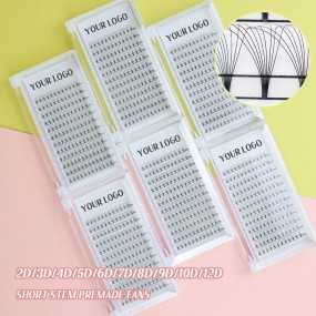 Premade Fans Supplier - OEM Private Label 3D-14D Volume Mink PBT Box