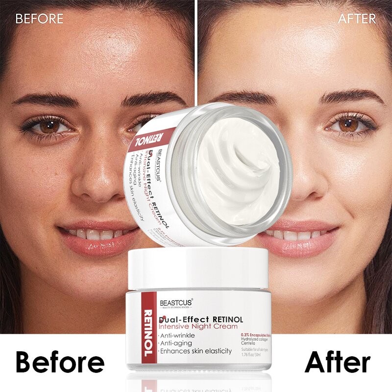 Retinol Night Cream Manufacturer - Centella Extract Ceramide NP - Anti-Aging Anti Wrinkle