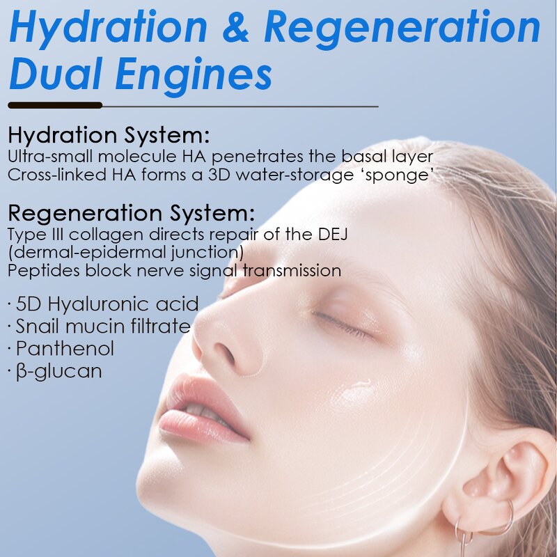 Face Cream Manufacturer - 5D Hyaluronic Acid Snail Panthenol - Anti-Aging Whitening