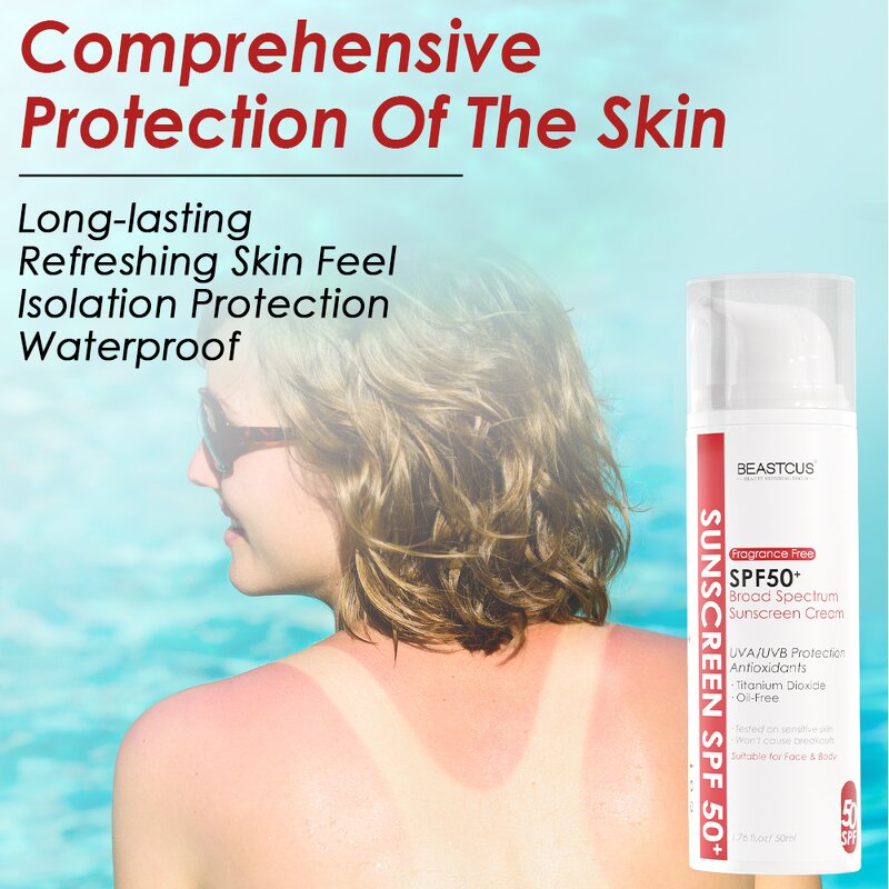 Sunscreen Cream Manufacturer - [Fragrance Free] SPF 50+ - Natural Sunblock Private Label