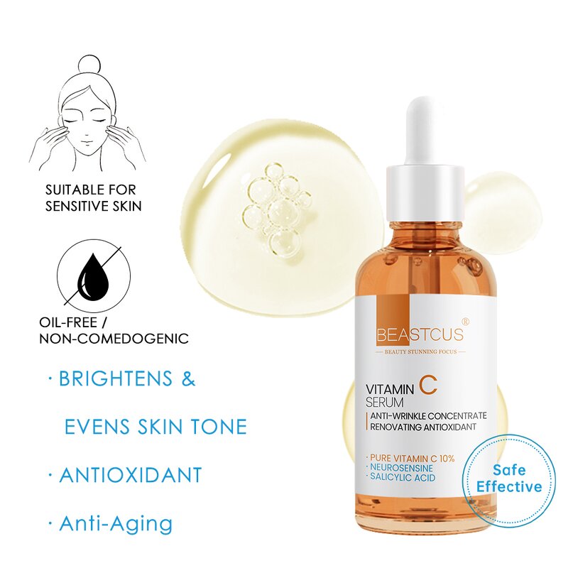 VC Serum Manufacturer - 10% Vitamin C Retinol Collagen - Anti Aging Wrinkle Whitening