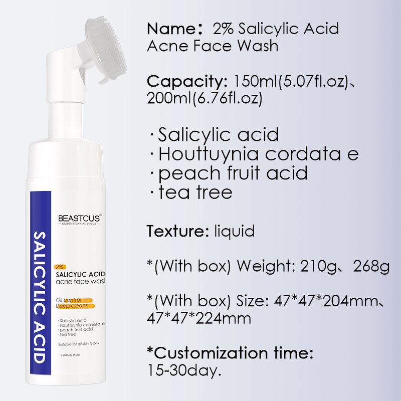 Facial Cleanser Manufacturer - Green Tea Salicylic Acid - Organic Anti Aging Whitening