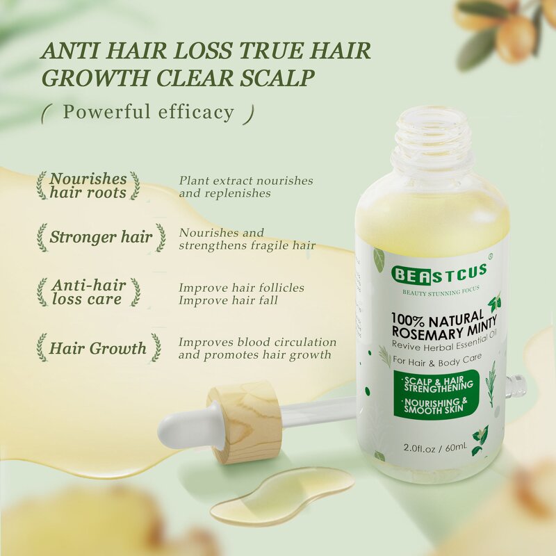 Hair Oil Manufacturer - 14 Herbs Blend Argan Rosemary - Mega Growth Elixir Organic