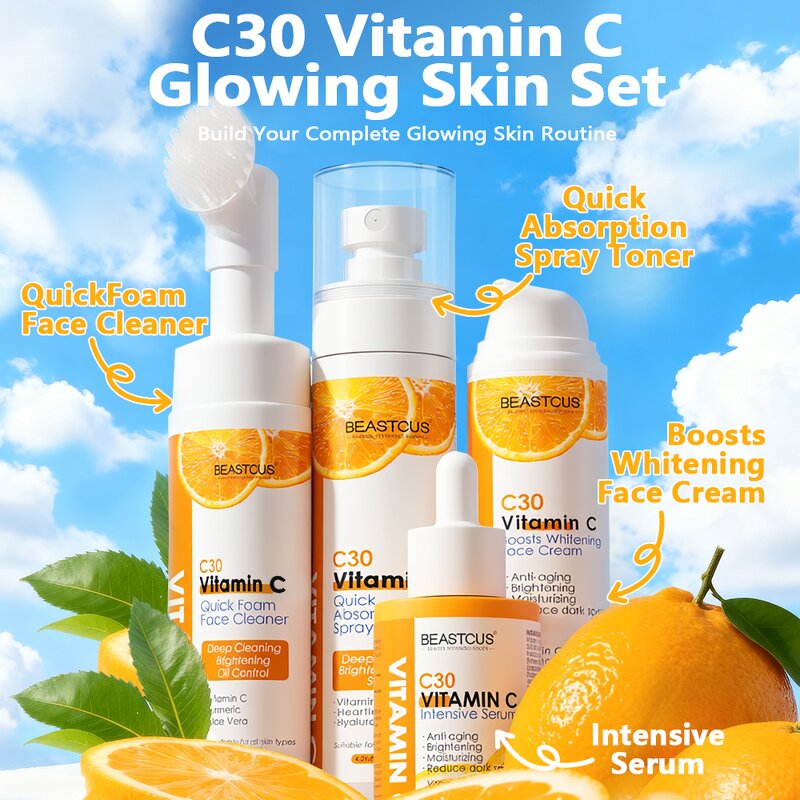 Vitamin C Skincare Set Manufacturer - C30 Vitamin C - Multi-Effect Repair Beauty Kit