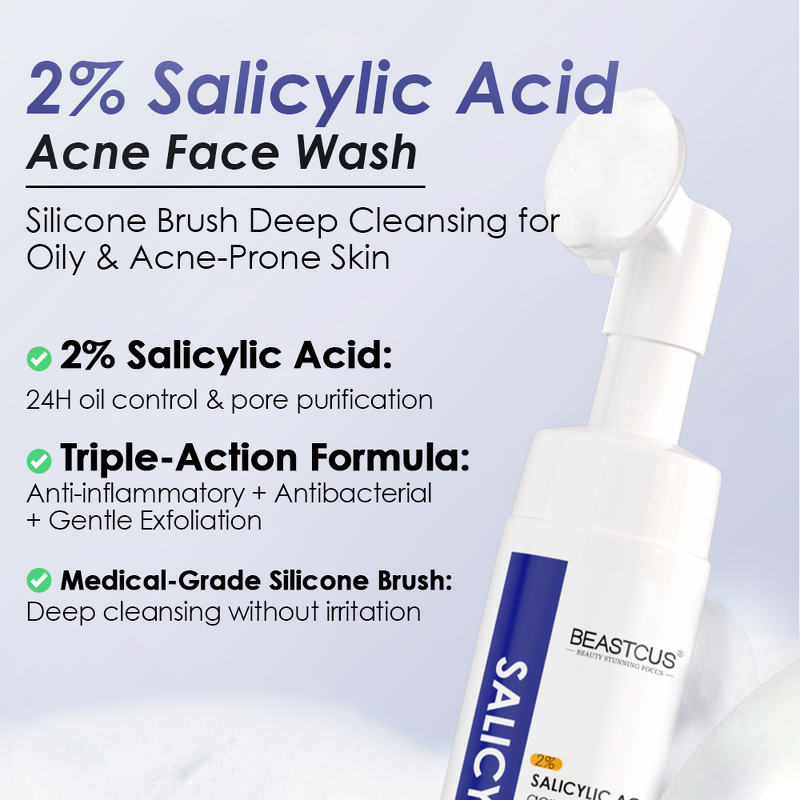 Facial Cleanser Manufacturer - Factory Price Acne Control - Bubble Salicylic Acid Skin