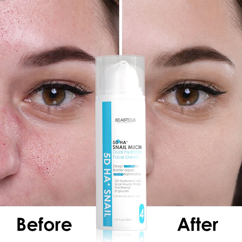 Face Cream Manufacturer - 5D Hyaluronic Acid Snail Panthenol - Anti-Aging Whitening