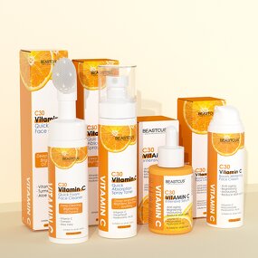 Vitamin C Skincare Set Manufacturer - Private Label C30 VC - 4 Pieces Anti Aging