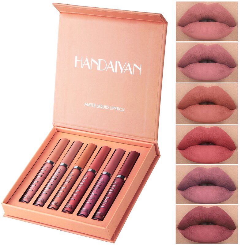 Lipgloss Set Manufacturer - HANDAIYAN - 6 Colors Waterproof Vegan Private Label Cosmetics