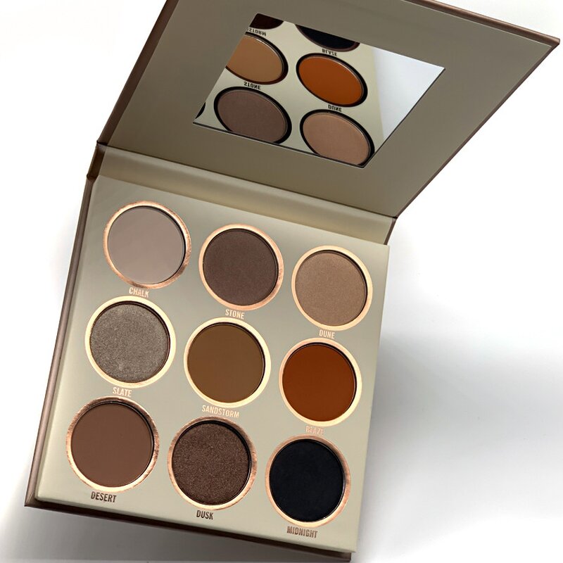 Eyeshadow Palette Manufacturer - Chocolate Warm Brown - 9 Color Matte Pearlescent Sequin
