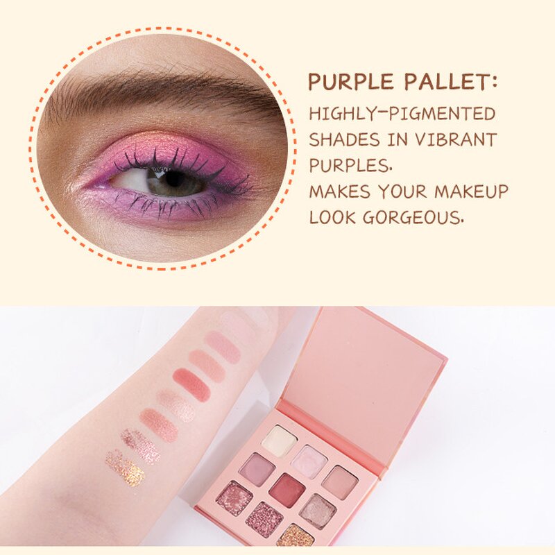 Eyeshadow Palette Manufacturer - Private Label - 9 Color High Pigment Cosmetics Makeup