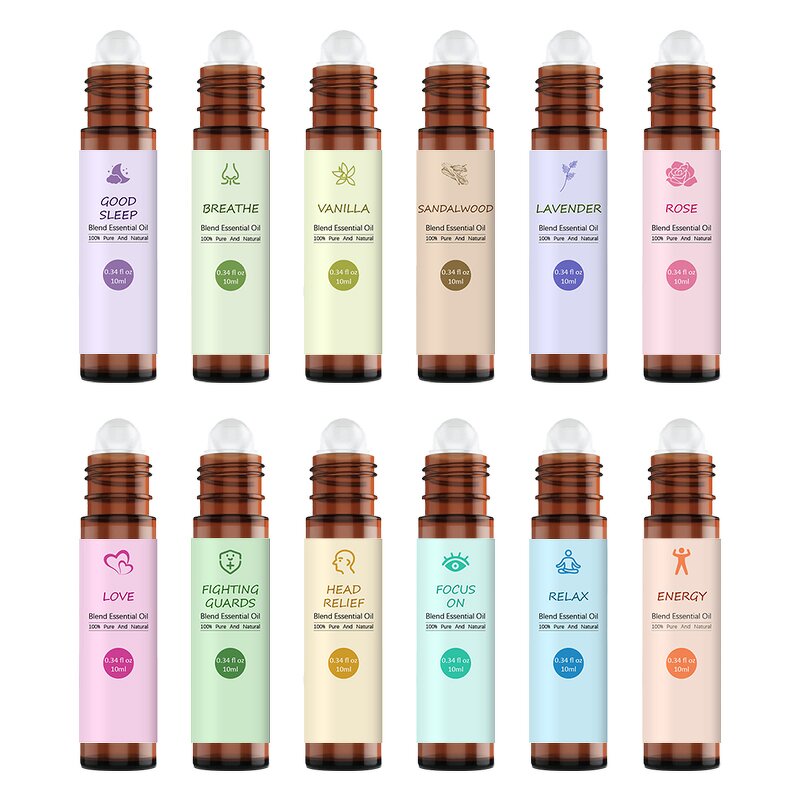 Essential Oils Manufacturer - Hot Sale 10ml Lavender Roll-on Bottle Sweet Odor for Head Relief Sleep