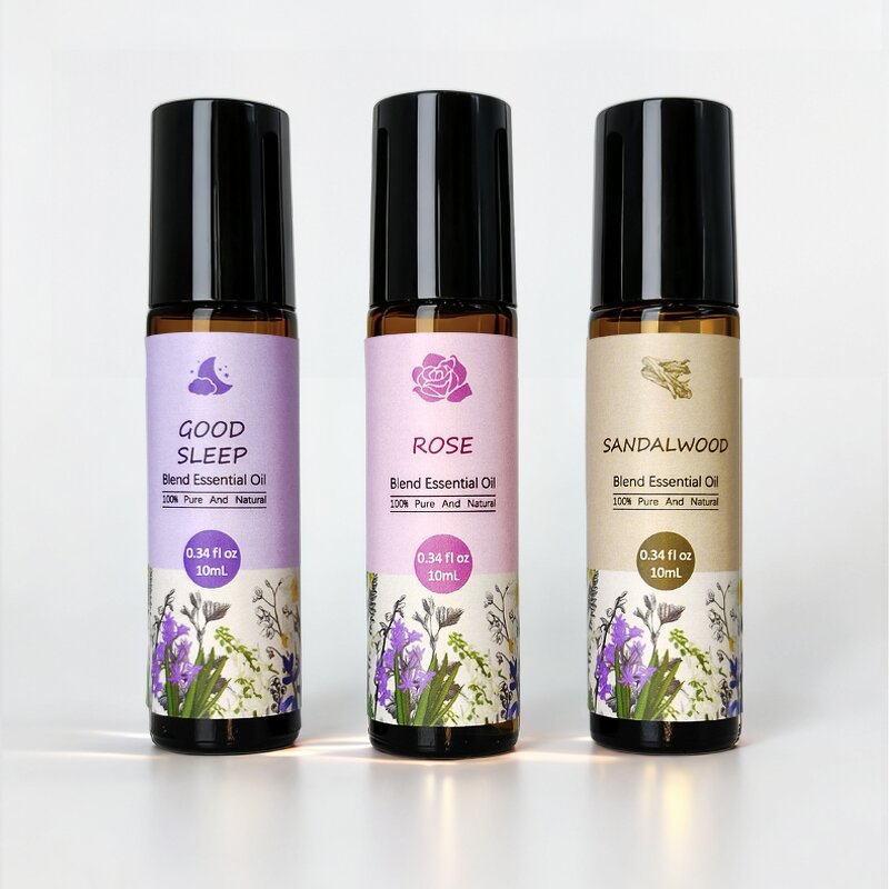 Essential Oils Manufacturer - High Quality 10ml Lavender Roll-on Bottle Sweet Odor for Head Relief Sleep