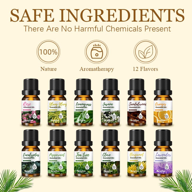Essential Oil Set Manufacturer - Private Label 100% Pure Organic Aroma Oil Top 8 for Candle Making