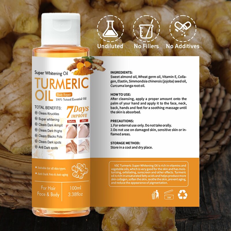 Massage Oil Manufacturer - New Natural Vegan Anti-acne Whitening with Turmeric Butter