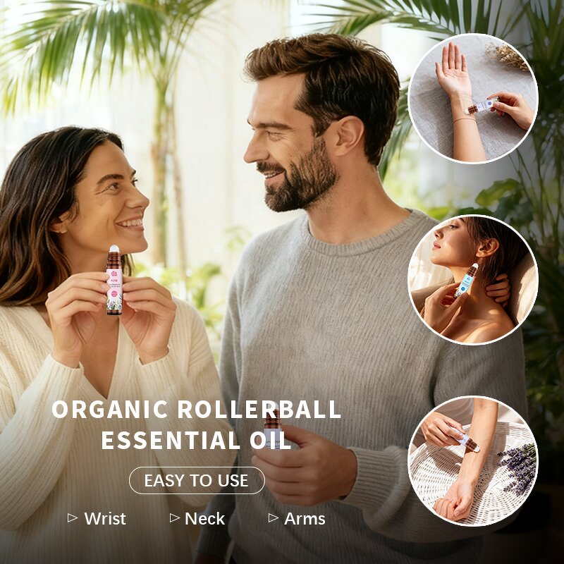 Essential Oil Manufacturer - Private Label 10ml Glass Pure Organic Roll-On Blend for Personal Care