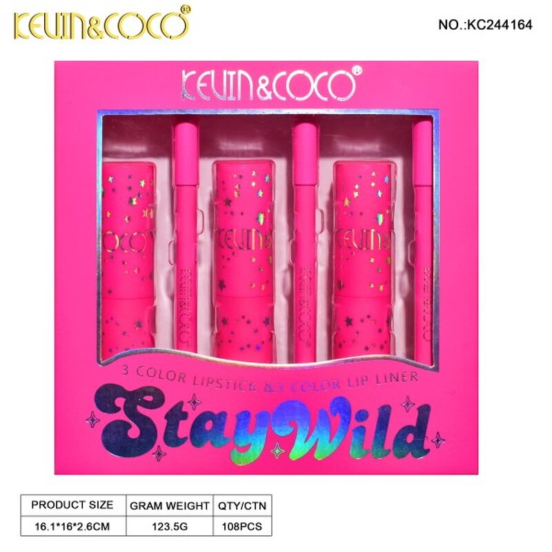 Lipstick Manufacturer - Wholesale 3 Color Stay Wild and Lip Liner