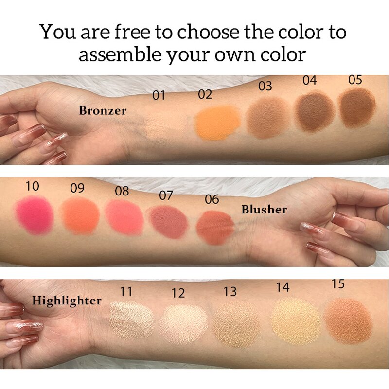 Sculpting Trio Manufacturer - 3 In1 Blendable Cream Bronzer Powder Blush and Highlighter