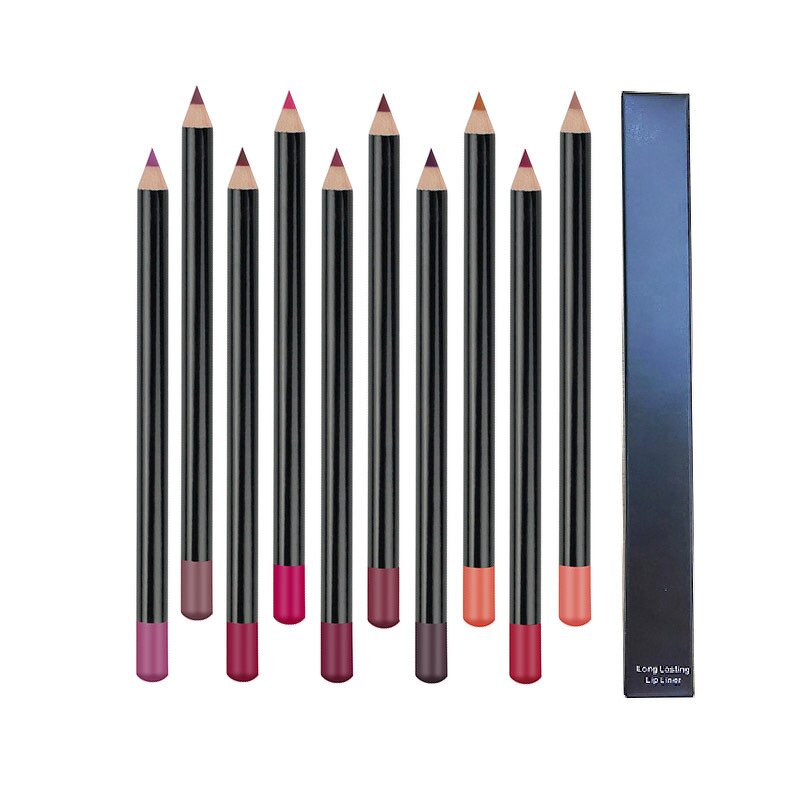 Lip Liner Set Manufacturer - Custom Wholesale 12pcs Pencil Brown Lipliners Gift Set