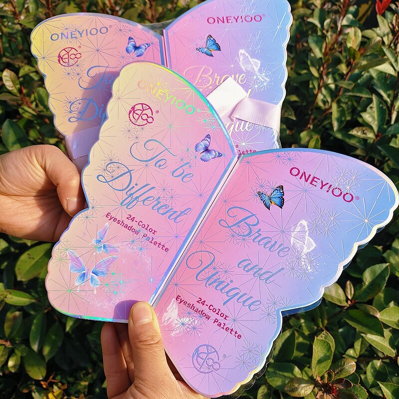 Eyeshadow Palette Manufacturer - Custom Empty Makeup Shimmer Matte Glitter Blue Butterfly