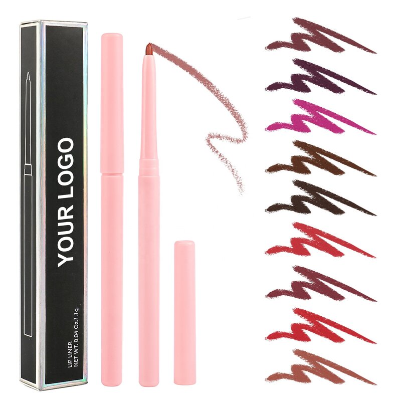 Lip Liner Manufacturer - Pink Brown Black Waterproof Private Label Long-lasting Roll up