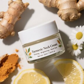 Neck Cream Manufacturer - Private Label Turmeric Neck Firming Natural Skin Tightening Anti-Aging