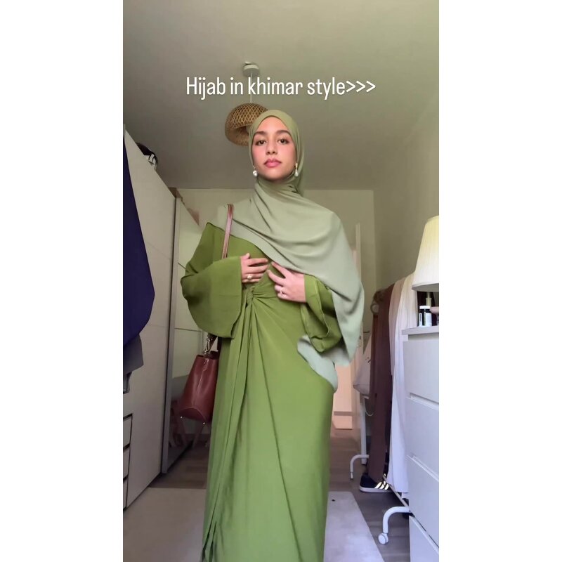 Dresses Manufacturer - Loose Turkey Women Clothes Elegant Solid Color Gown Style Abaya