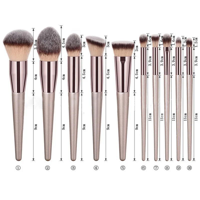 Makeup Brush Set Manufacturer - High-quality Low MOQ Eye Factory Price Wholesale Champagne Gold