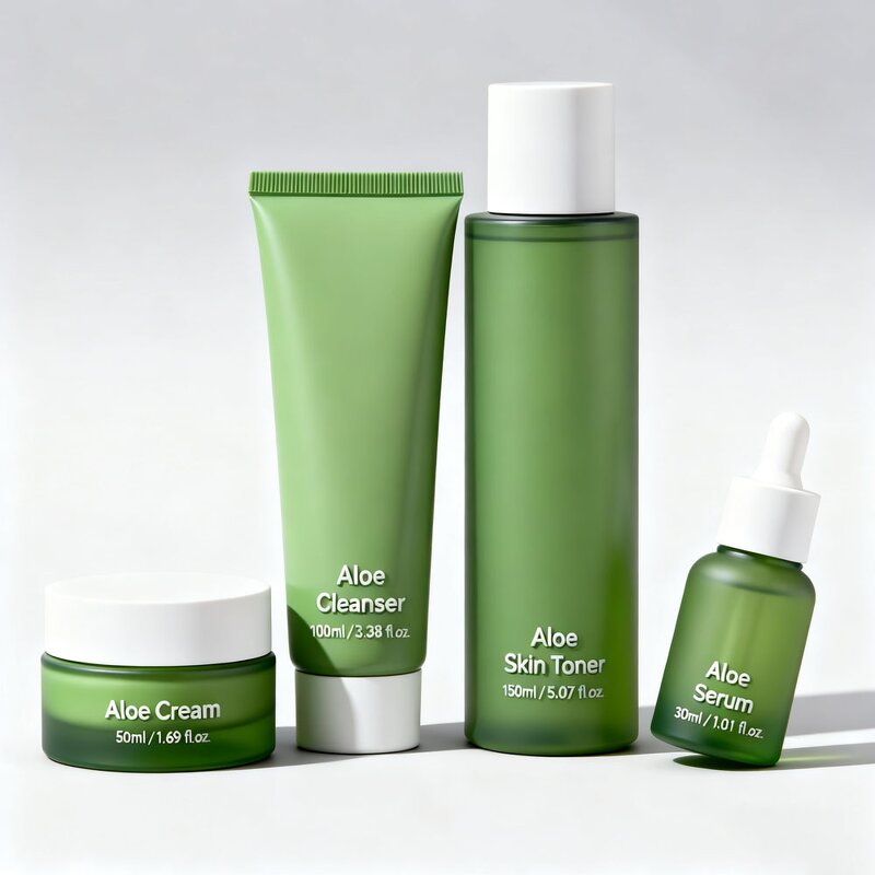 Skincare Set Manufacturer - Private Label Aloe Vera Cleanser Mask Toner Serum for Women