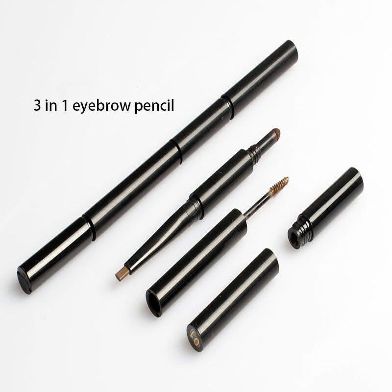 Eyebrow Pencil Manufacturer - 3 in 1 Waterproof High Pigment Custom Logo & OEM