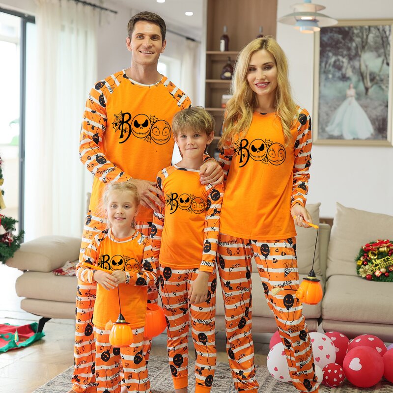Pyjamas Manufacturer - Halloween Casual Christmas Family Satin Child Costume Matching Sets