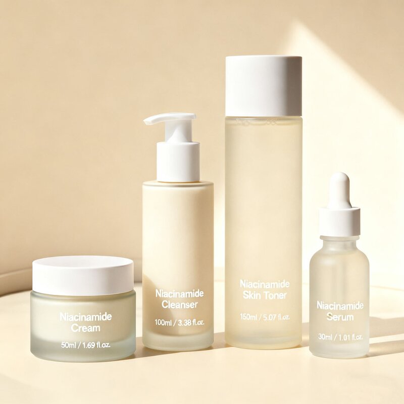 Skincare Set Manufacturer - Private Label Niacinamide Brightening Hydrating Anti-Aging Face Kit