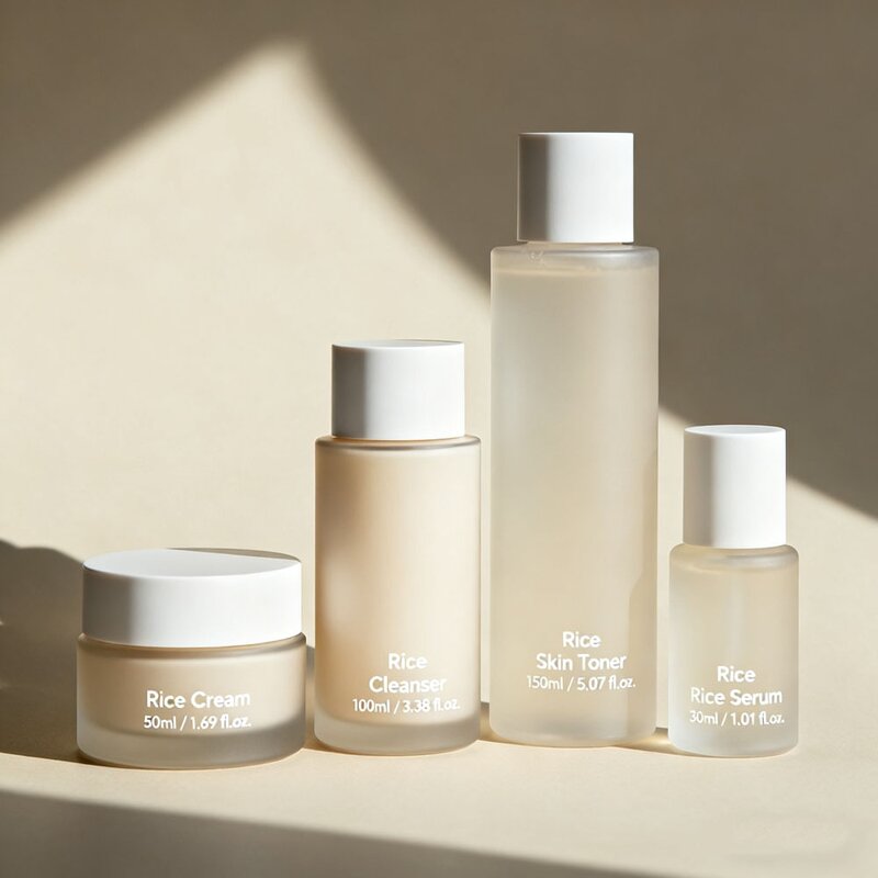 Skincare Set Manufacturer - Private Label Korean Rice 5-in-1 Brightening Moisturizing