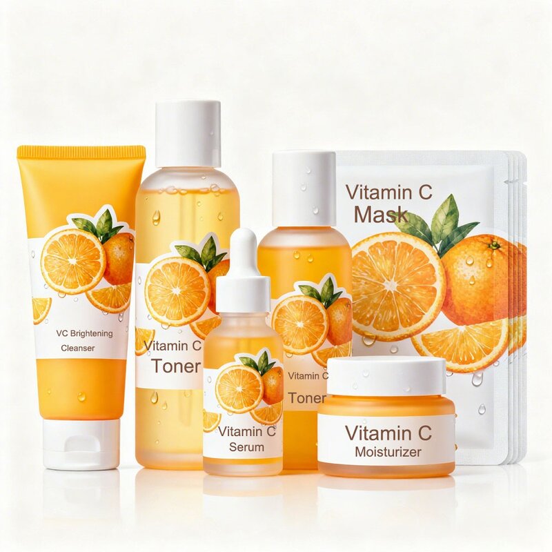 Skincare Set Manufacturer - Private Label 5-in-1 Vitamin C for Women Men
