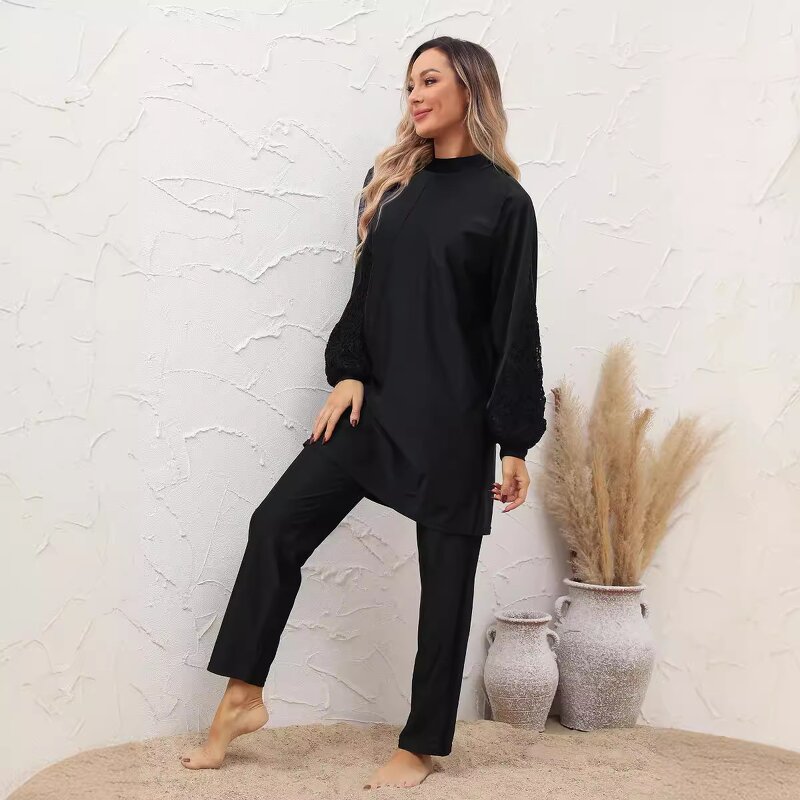 Swimwear Manufacturer - Muslim Ladies Dress Cover up Old Woman Swimsuits Wholesale Plus Size