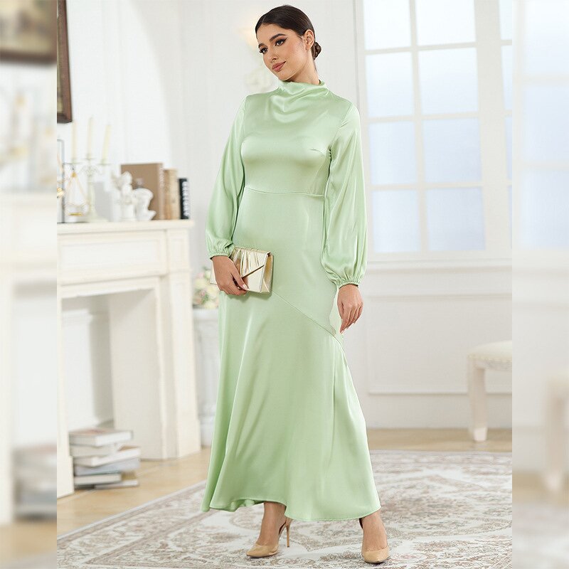 Abaya Manufacturer - Wholesale Dubai 2024 Modest Dress Muslim Long Green Dresses