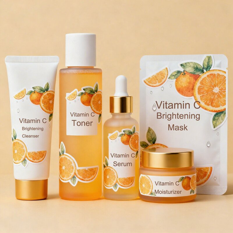 Skincare Set Manufacturer - Private Label 5-in-1 Vitamin C for Women Men