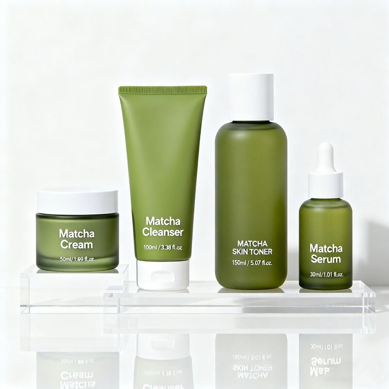 Skincare Set Manufacturer - Private Label Matcha Natural Green Tea for Deep Cleansing